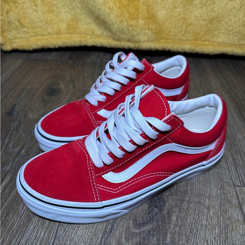Red and White Sneakers